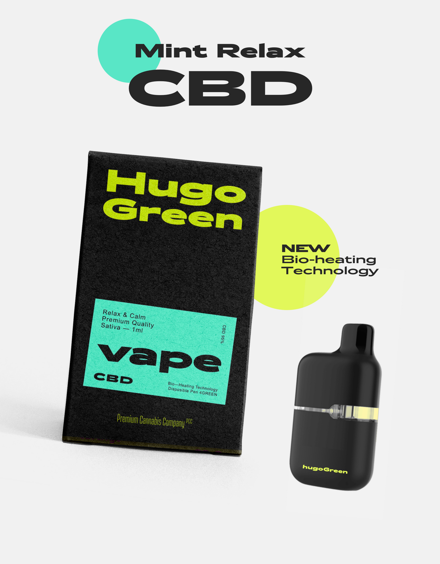 Mint Relax - Vape Pen TANK | CBD | Hugo Green